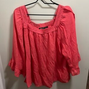 Zac & Rachel Women 2X Pink 3/4 sleeve Excellent Used Condition